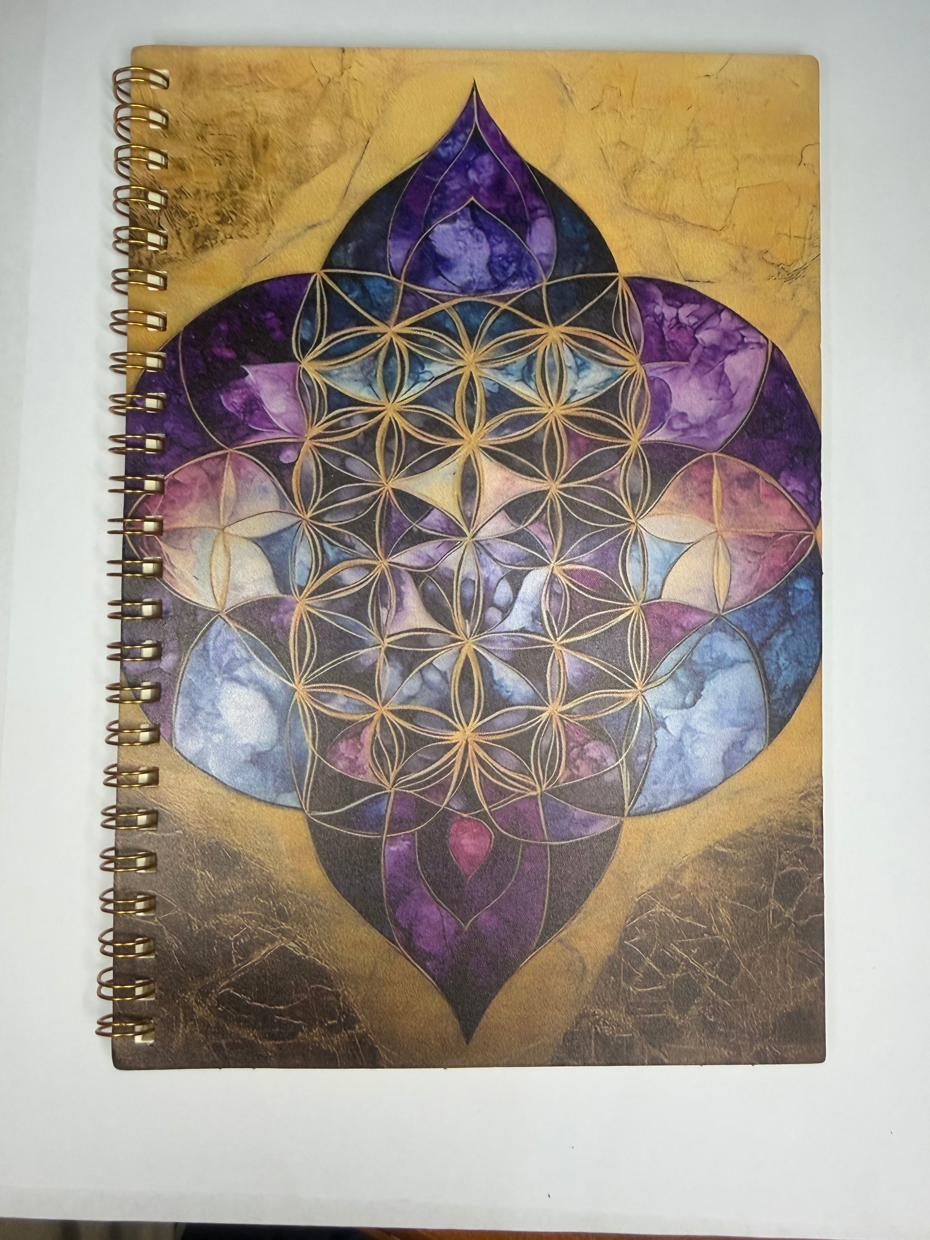 Sacred Geometry A5 Spiral Bound Ruled Notebook