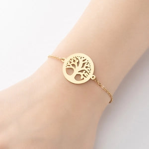Encircled Tree of Life Bracelet – Gold