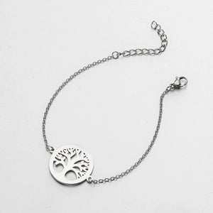 Encircled Tree of Life Bracelet - Steel