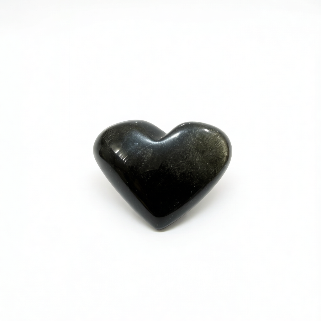 Gold Sheen Obsidian Hearts