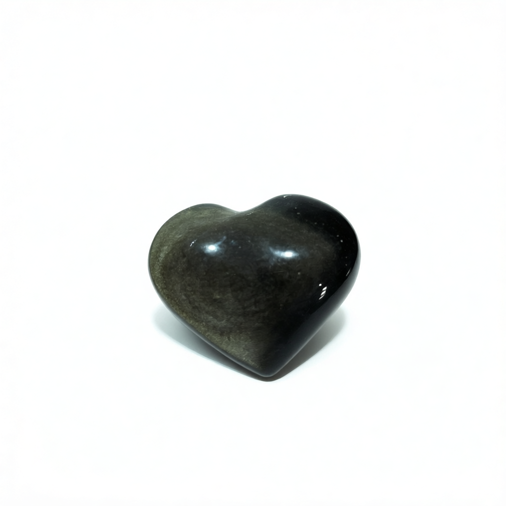 Gold Sheen Obsidian Hearts