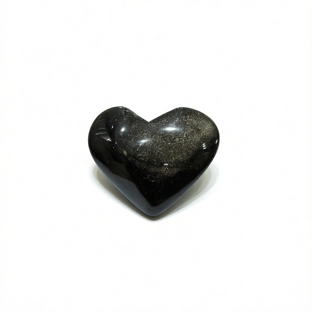Gold Sheen Obsidian Hearts