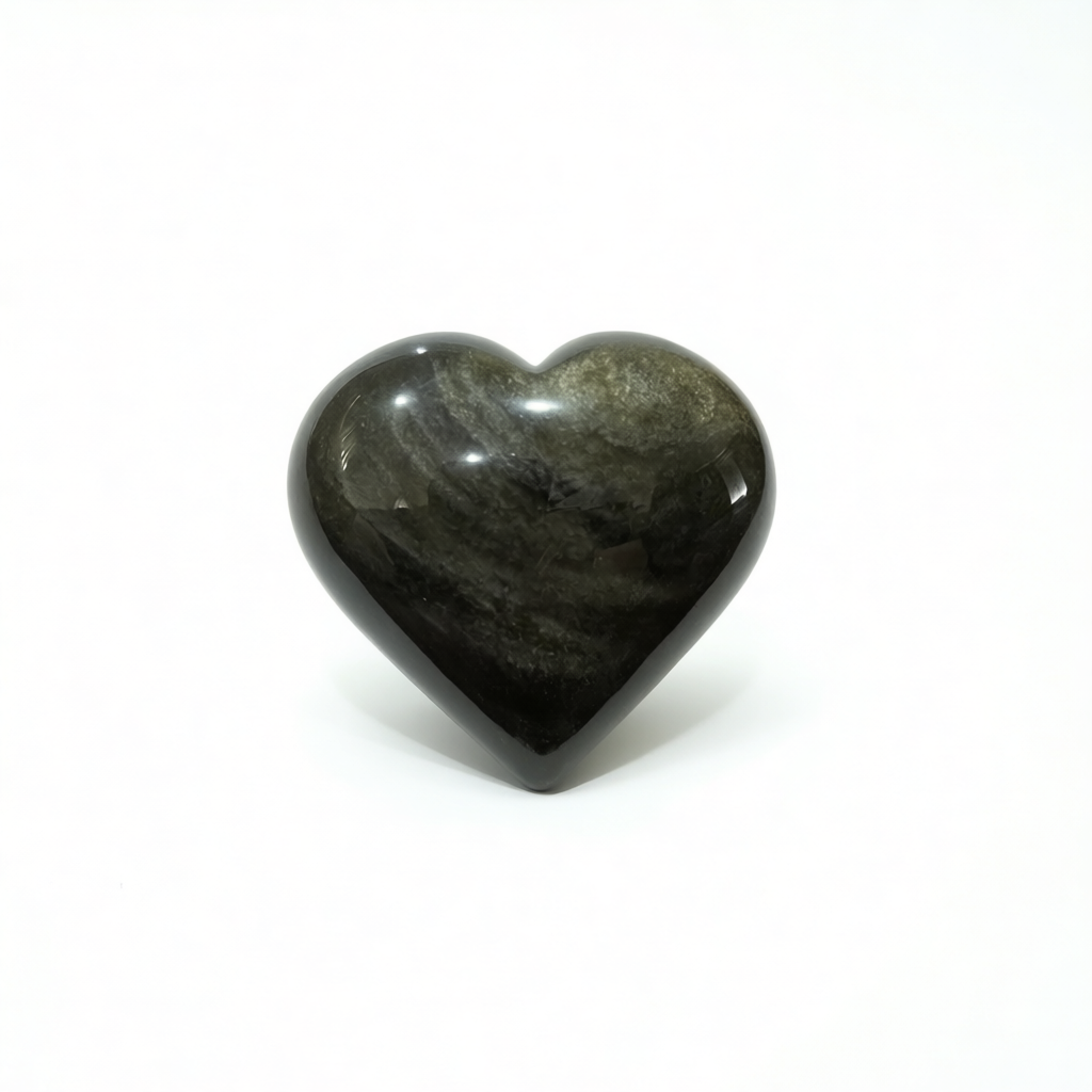 Gold Sheen Obsidian Hearts