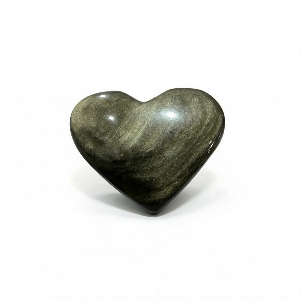 Gold Sheen Obsidian Hearts