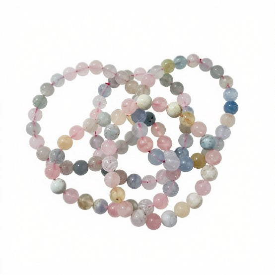 Morganite Beaded Bracelet – 8 mm